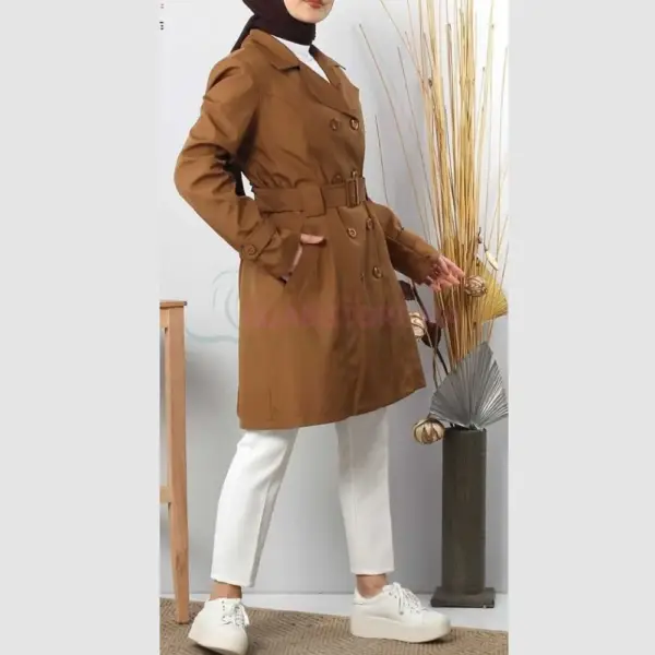 trench marron femme à ceinture en ligne Maroc