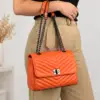 Sac à main orange pour femme