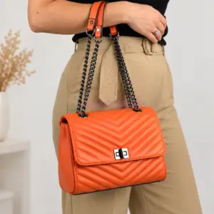 Sac à main orange pour femme