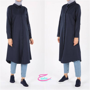 Tunique chemise bleu marine