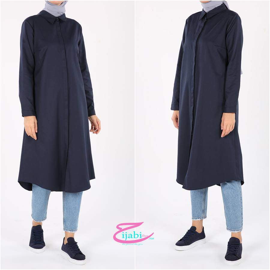 tunique allday femme bleu marine hijabistore maroc