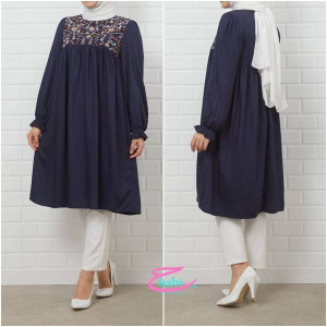tunique femme bleu marine , hijabistore Maroc