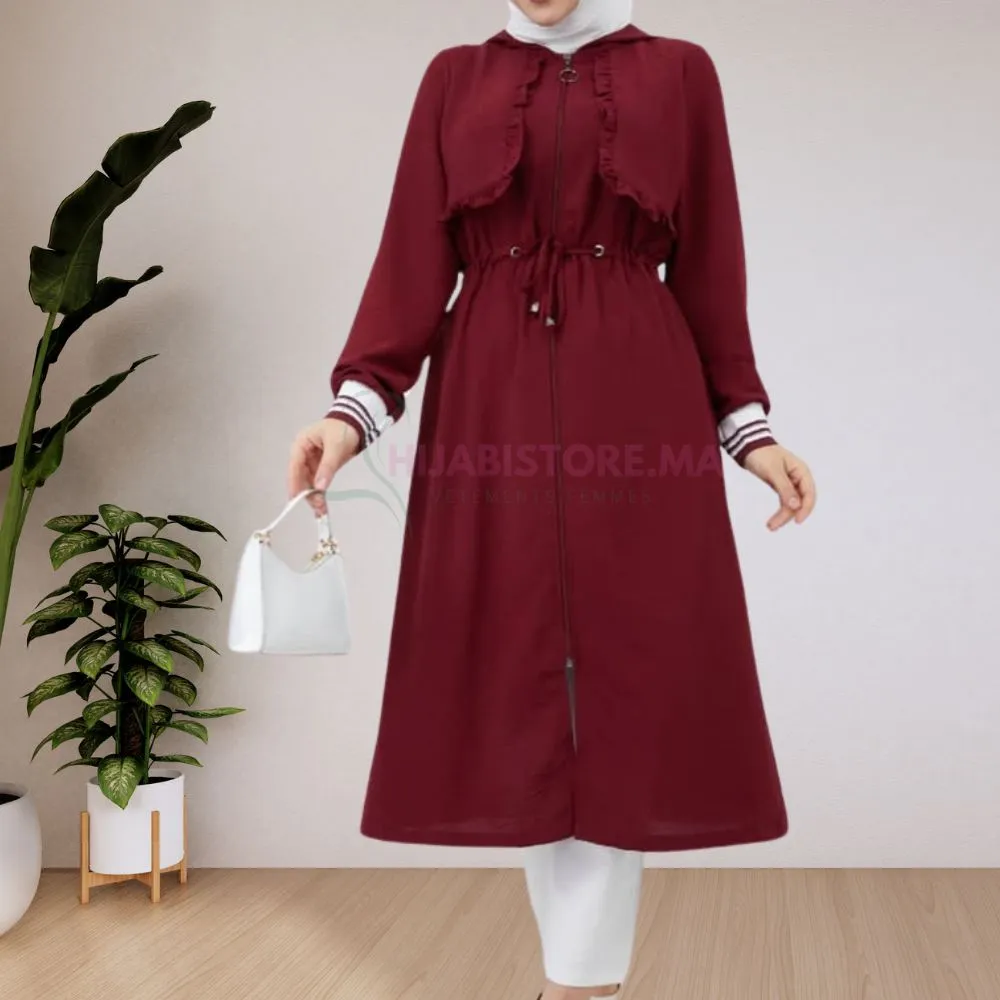 Tunique crêpe ayrobin bordeaux