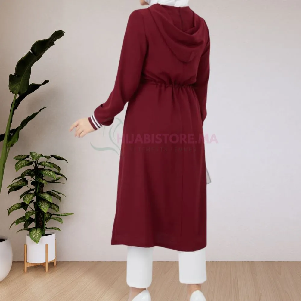 Tunique crêpe ayrobin bordeaux