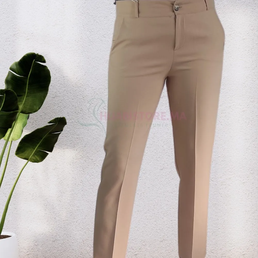 Pantalon beige classe femme turc en ligne au maroc
