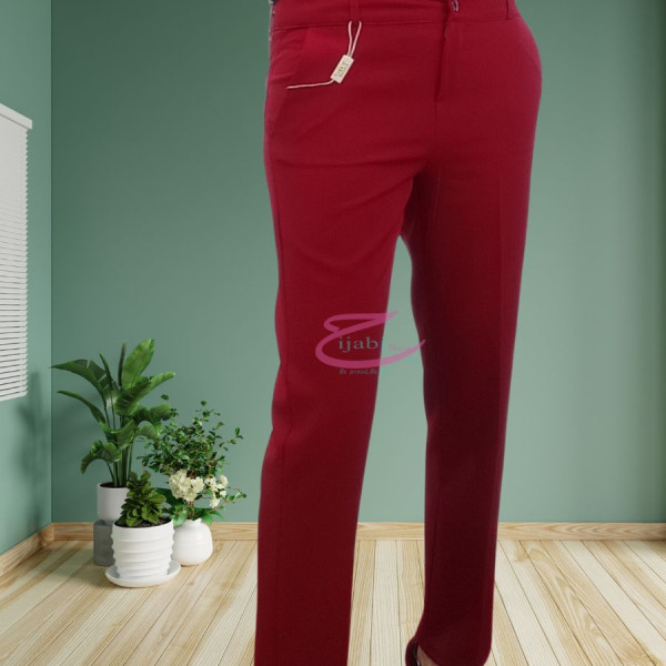 pantalon rouge classe pour femme en ligne au Maroc