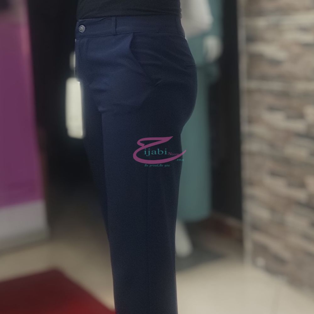 pantalon femme classe bleu en ligne au Maroc