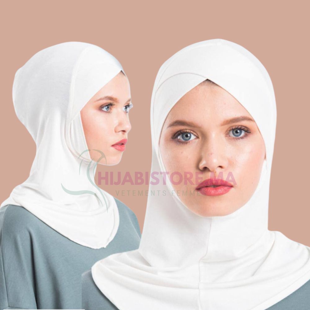 Hijab Bonnet Blanc Hijabistore Maroc Vetements Femmes En Ligne Maroc