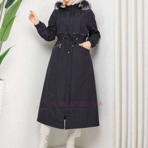manteau noir femme impermeable turc en ligne Maroc