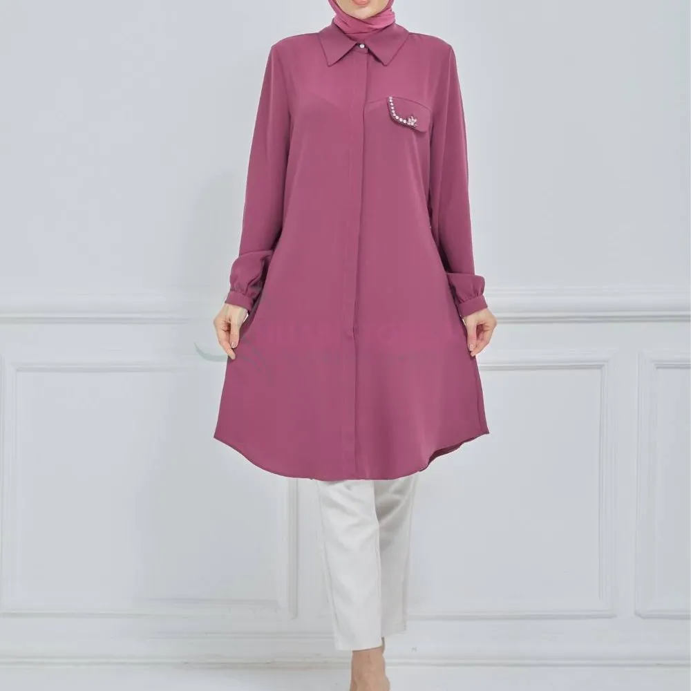 tunique en crêpe de soie turc en ligne maroc