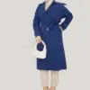 Trench femme oversize bleu
