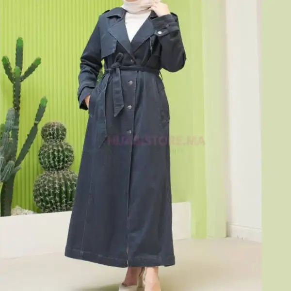 Trench long jean femme en ligne Maroc