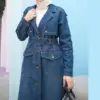 Trench femme jean bleu foncé
