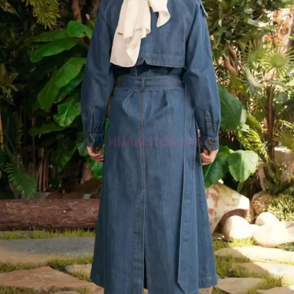 Trench femme jean bleu foncé