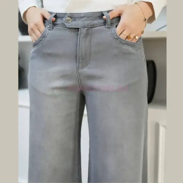 Pantalon jean large gris