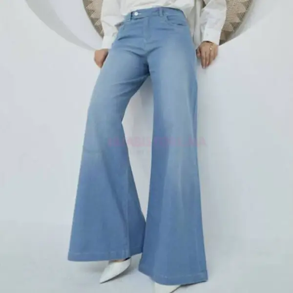 Pantalon jean large bleu light