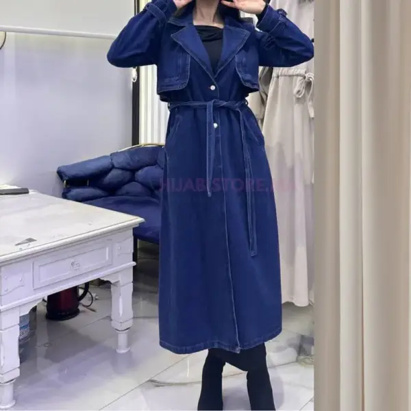 Trench femme en jean turc en ligne maroc