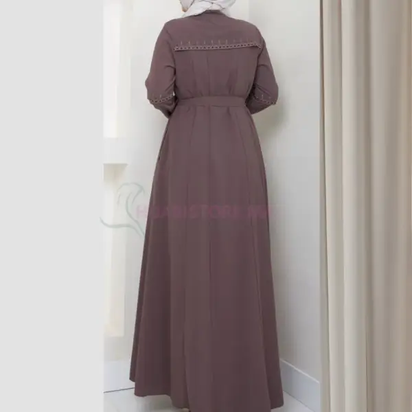 Abaya femme chair à ceinture de turquie, en ligne Maroc