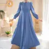 Robe Bleue à ceinture turque en ligne pour femmes au maroc