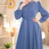 Robe Bleue à ceinture turque en ligne pour femmes au maroc