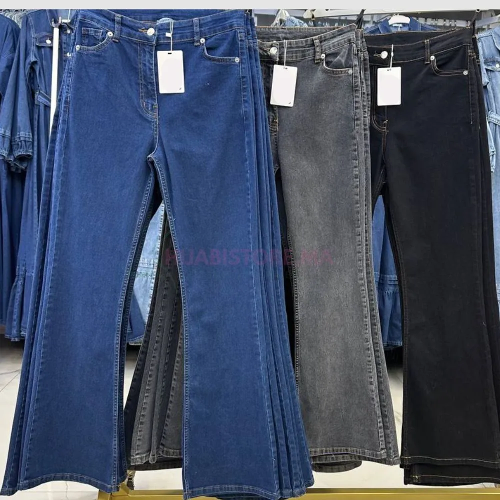 Pantalon jean patte d'éléphant pour femme, en ligne au Maoc