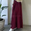 Jupe bordeaux voile de coton, en ligne Maroc