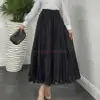 Jupe noire voile de coton de turquie en ligne Maroc