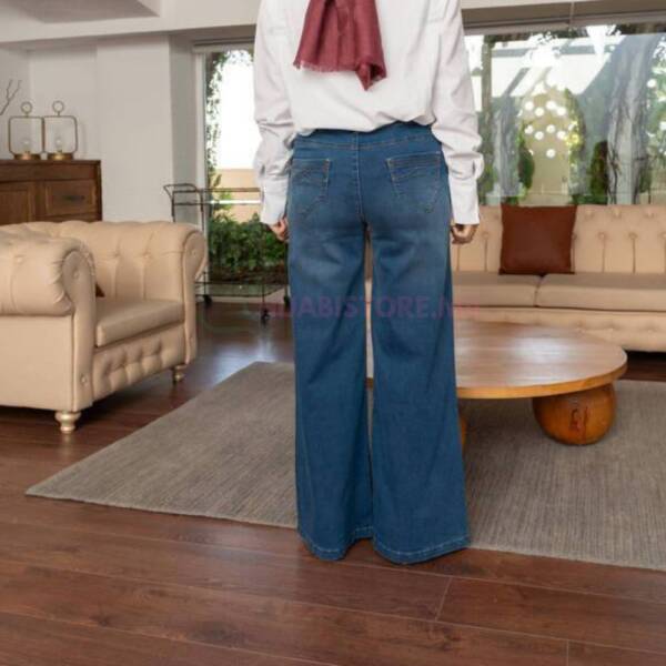 Pantalon femme jean large foncé en ligne maroc