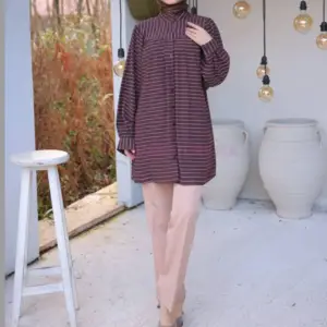 Tunique femme rayée marron