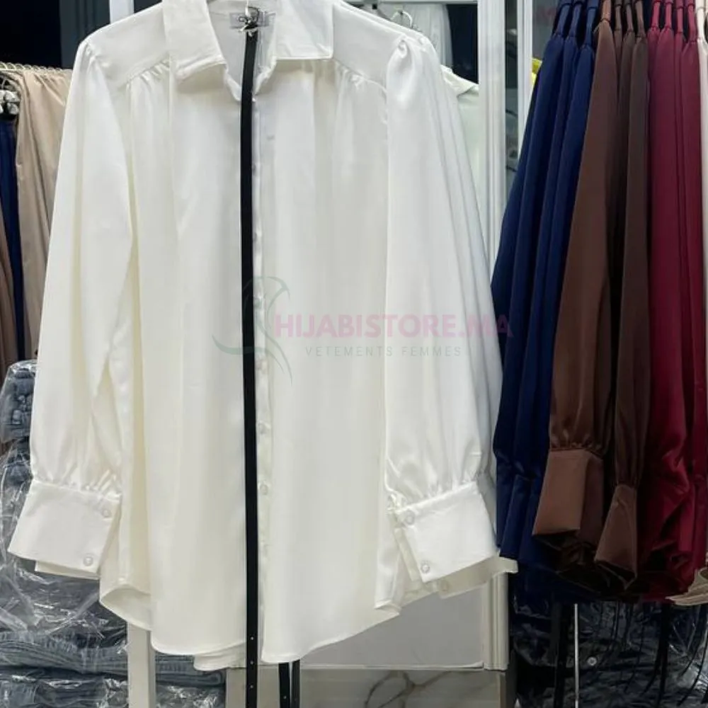 chemise satinée turque en ligne maroc , hijabistore Maroc
