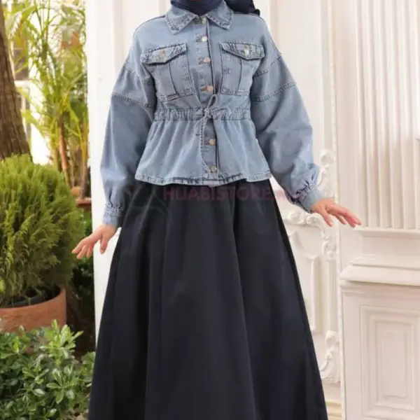 Veste femme en jean clair turc en ligne Maroc