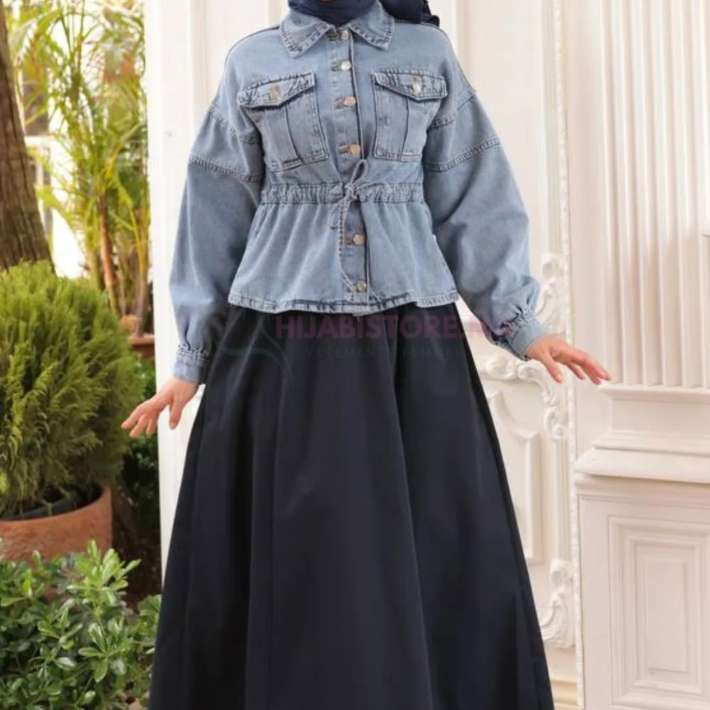 Veste femme en jean clair turc en ligne Maroc