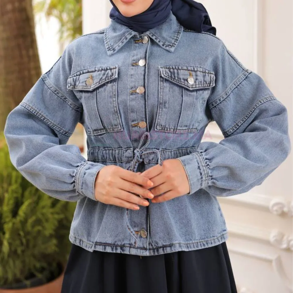 Veste femme en jean clair turc en ligne Maroc