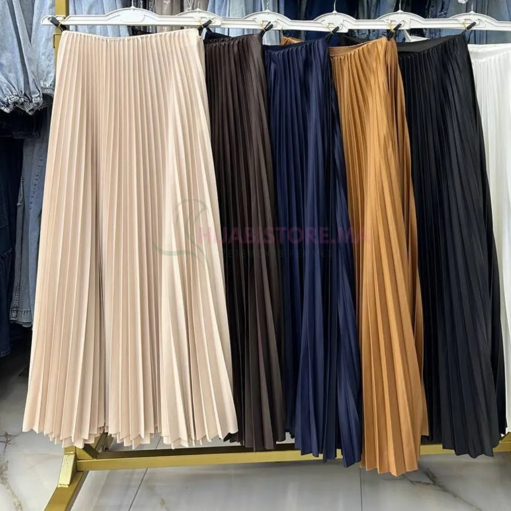 jupe plissée effet cuir , turc en ligne au Maroc, hijaistire by tyma