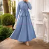 Ensemble femme avec veste et jupe longue en jean clair turc pour femmes en ligne maroc
