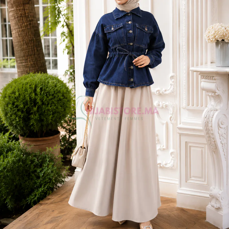 Veste en jean foncé pour femme