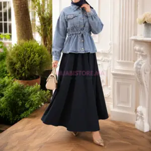 Veste femme en jean clair