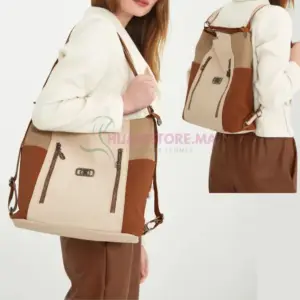 Sac Crème – Camel – Beige foncé