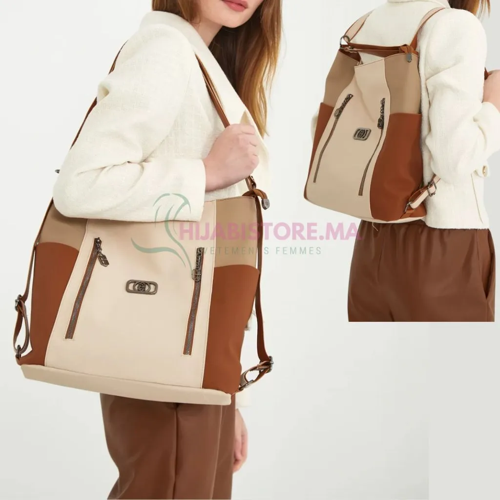 Sac Crème – Camel – Beige foncé