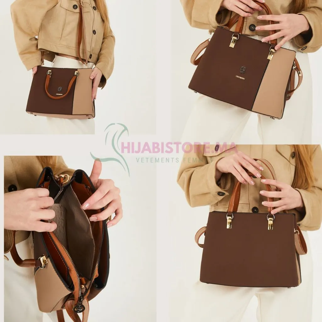 Sac Marron – Beige foncé pour femmes de turquie en ligne au Maroc