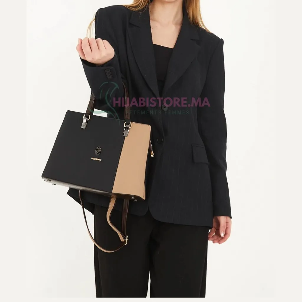 Sac Noir– Beige foncé pour femmes de turquie en ligne au Maroc