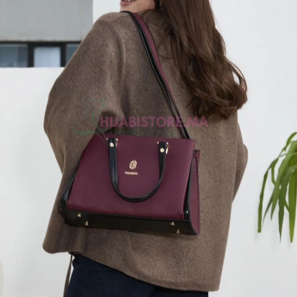 sac bordeaux à base noire pour femmes de turquie en ligne MAroc
