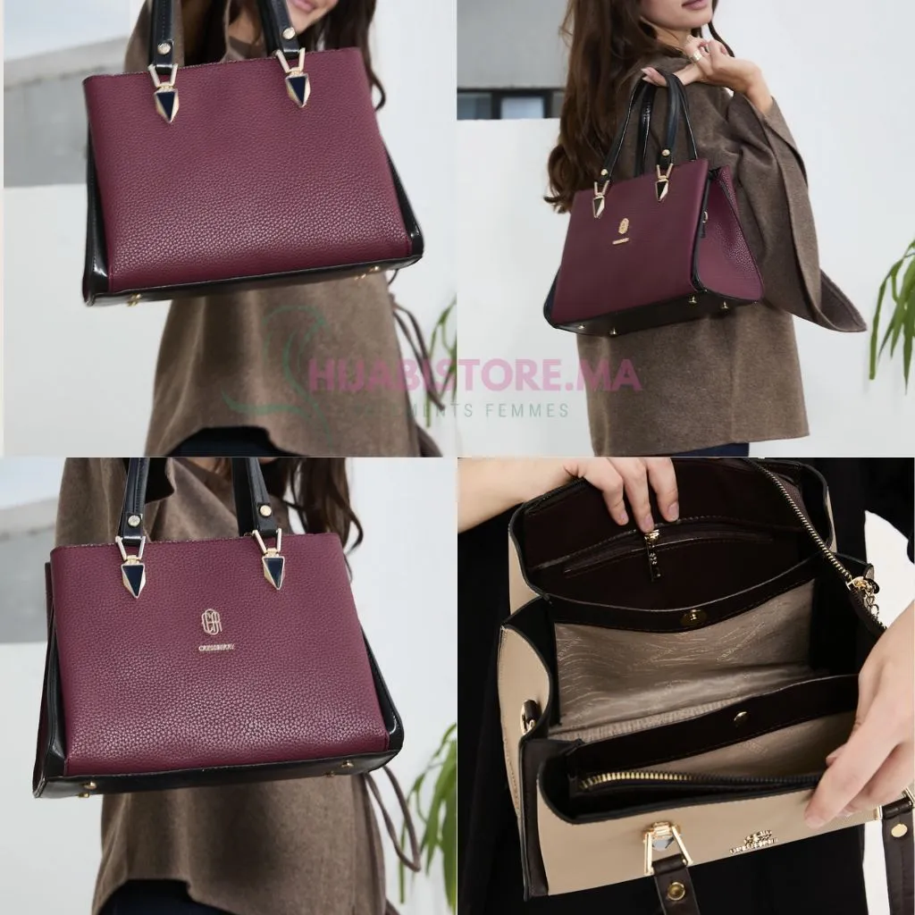 sac bordeaux à base noire pour femmes de turquie en ligne MAroc