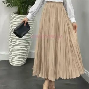 Jupe beige voile de coton , en ligne pour femmes au Maroc