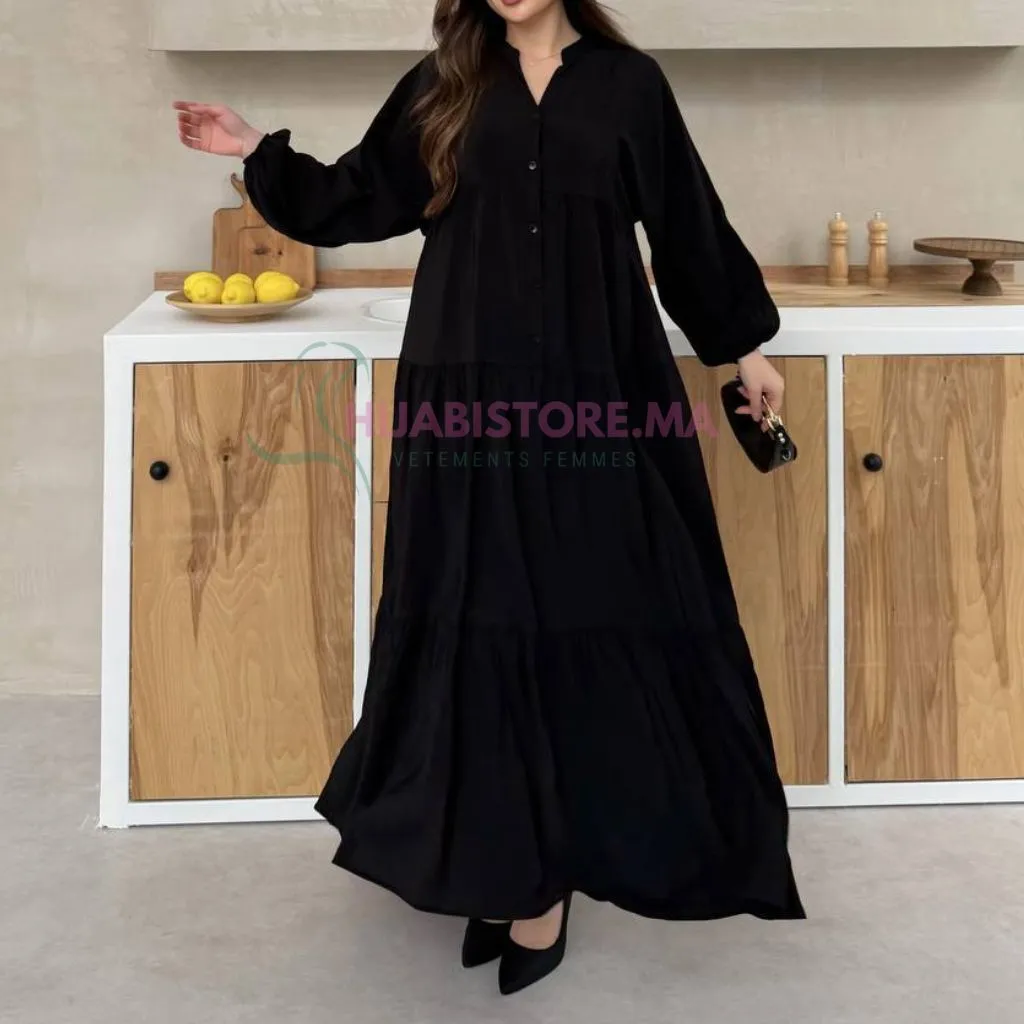 Robe en lys noire made turquie , en ligne Maroc