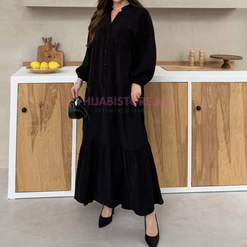 Robe en lys noire made turquie , en ligne Maroc