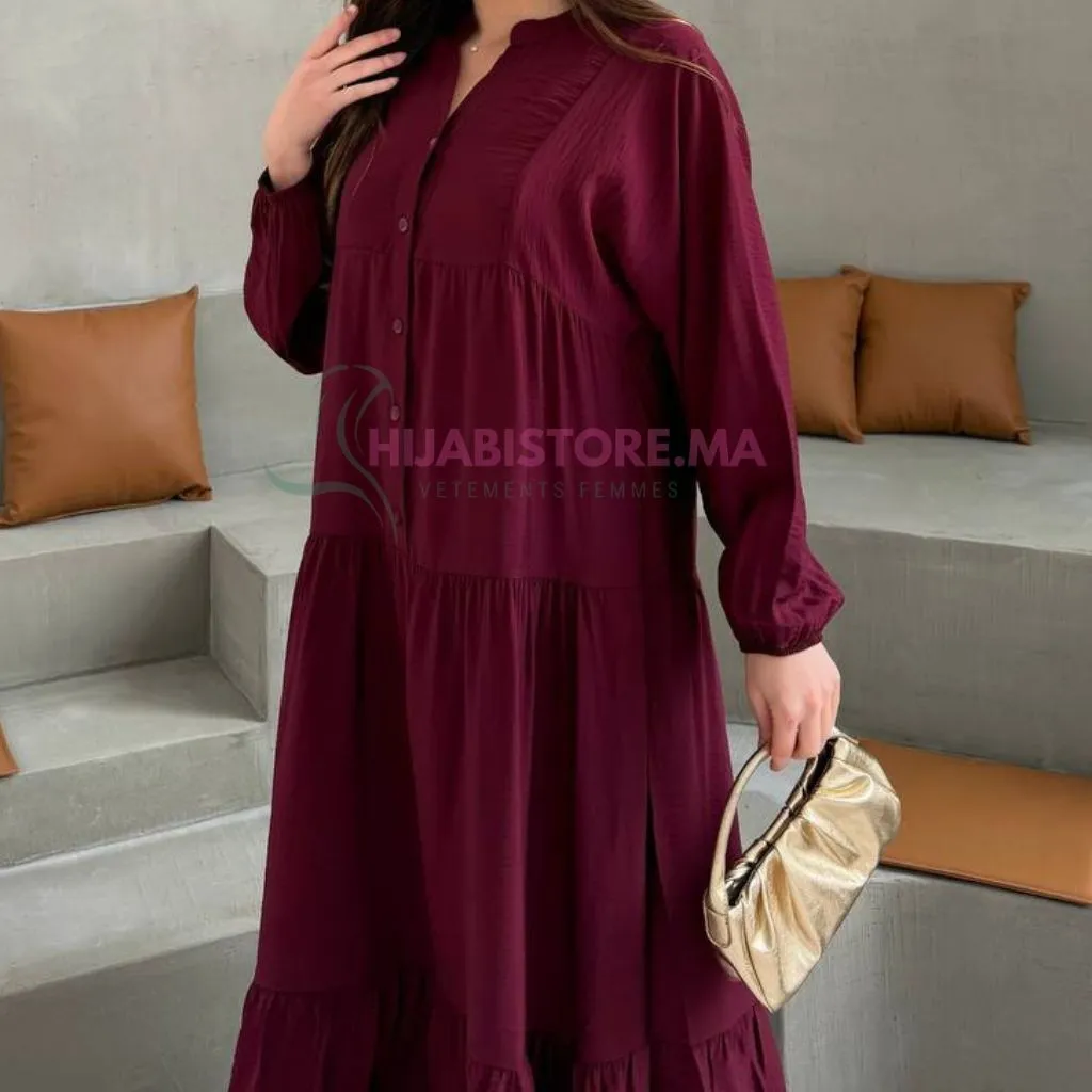 robe en lys bordeaux pour femmes en ligne maroc