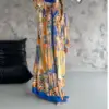 Robe en viscose motif orange made turquie, livraison Maroc