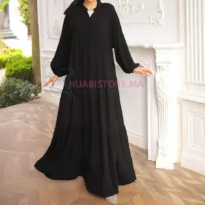 robe noire en viscose made turquie livraison partout au Maroc