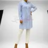 tunique femme en viscose bleue, made turquie, livraison Maroc